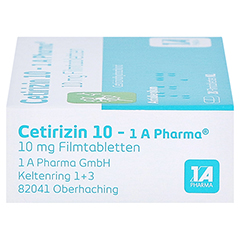 Cetirizin 10-1A Pharma 20 Stück N1 - Linke Seite