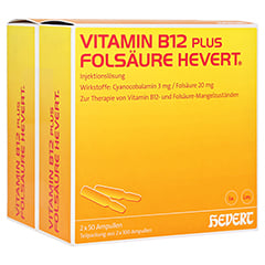 Vitamin B12 Folsäure Hevert Amp.-Paare 2x100 Stück