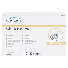 KLINION Soft fine plus Pen-Nadeln 5mm 32 G 0,23mm +Kanlen-Box 110 Stck - Vorderseite