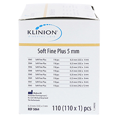 KLINION Soft fine plus Pen-Nadeln 5mm 32 G 0,23mm +Kanlen-Box 110 Stck - Linke Seite