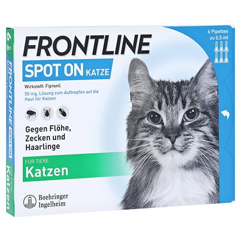 Frontline Spot On gegen Zecken und Flöhe bei Katzen 6 Stück