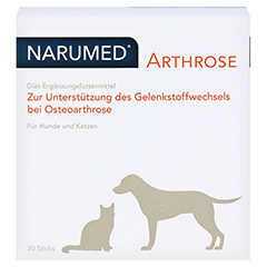 NARUMED Arthrose Pulver-Sticks f.Hunde/Katzen 30x1.5 Gramm - Vorderseite
