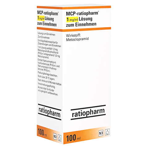MCP-ratiopharm 1 mg/ml Lsung zum Einnehmen 100 Milliliter N3