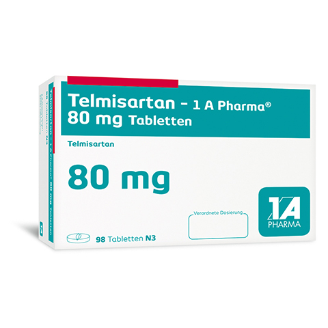Telmisartan-1A Pharma 80mg 98 Stück N3