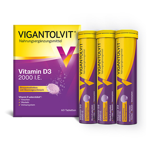 VIGANTOLVIT 2000 I.E. Vitamin D3 Brausetabletten 60 Stck