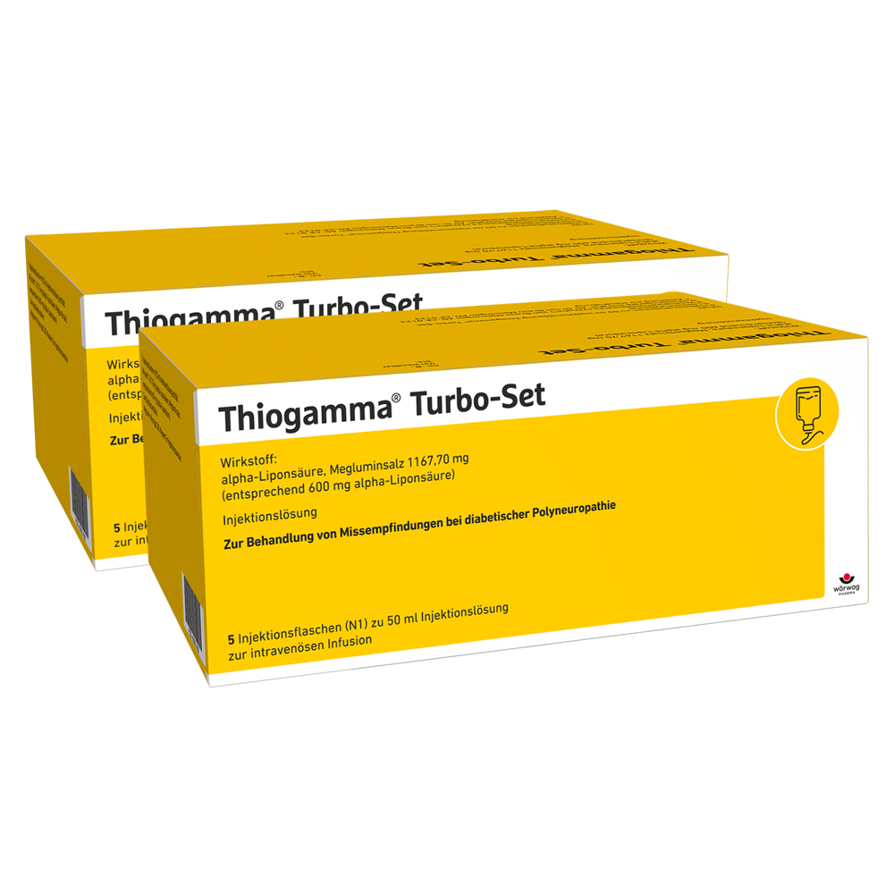 THIOGAMMA Turbo Set Injektionsflaschen 2x5x50 Milliliter