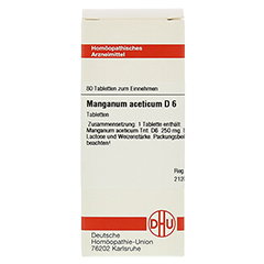 MANGANUM ACETICUM D 6 Tabletten 80 Stck N1 - Vorderseite