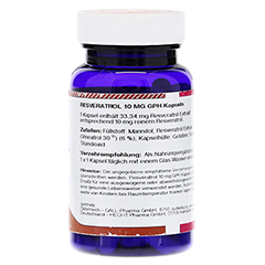 RESVERATROL 10 mg GPH Kapseln 60 Stück - Linke Seite