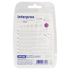 INTERPROX reg maxi lila Interdentalbürste Blister 6 Stück - Rückseite