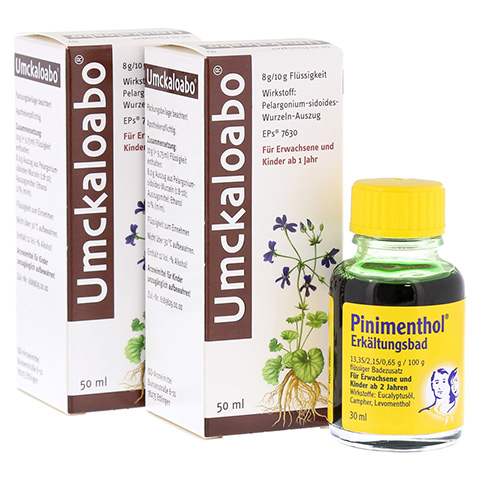 Umckaloabo Doppelpack + Pinimenthol Erkltungsbad 2x 50ml + 30ml Milliliter