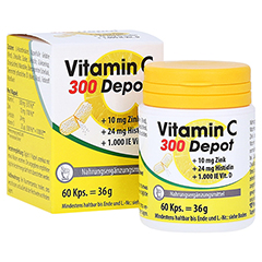 VITAMIN C 300 Depot+Zink+Histidin+D Kapseln 60 Stück