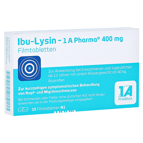 Ibu-Lysin 1A Pharma 400mg 10 Stck N1