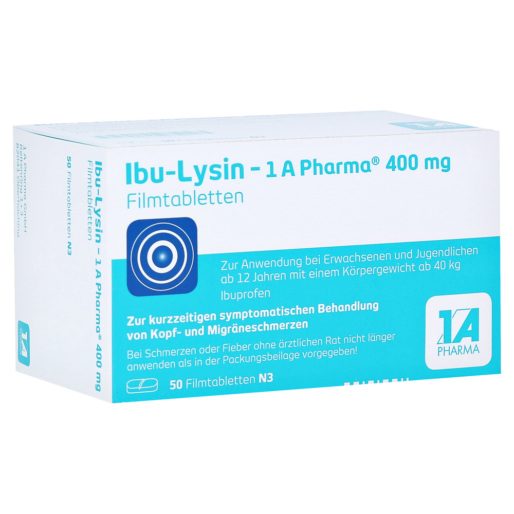 Ibu-Lysin 1A Pharma 400mg Filmtabletten 50 Stück