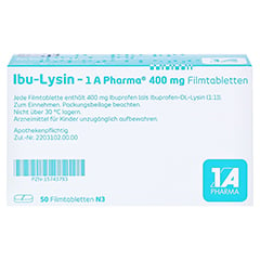 Ibu-Lysin 1A Pharma 400mg 50 Stck N3 - Oberseite