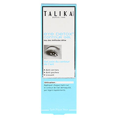 Talika Eye Detox Contour Gel 18 Milliliter - Rückseite
