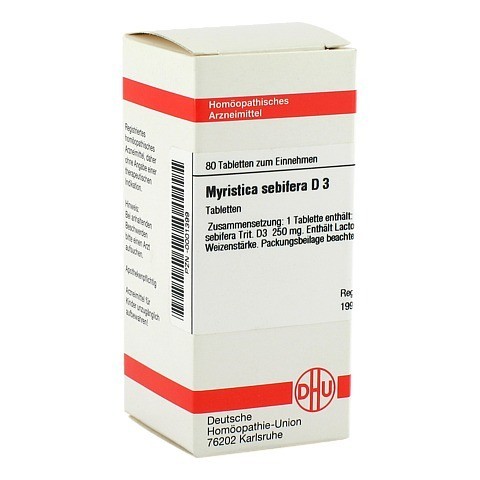MYRISTICA SEBIFERA D 3 Tabletten 80 Stck N1