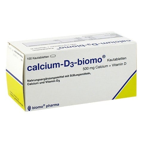 CALCIUM-D3-biomo Kautabletten 500+D 100 Stück