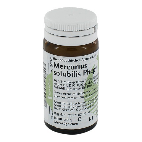 MERCURIUS SOLUBILIS PHCP Globuli 20 Gramm N1