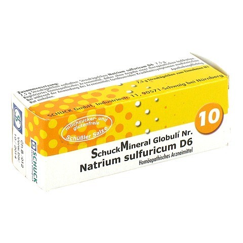 SCHUCKMINERAL Globuli 10 Natrium sulfuricum D6 7.5 Gramm