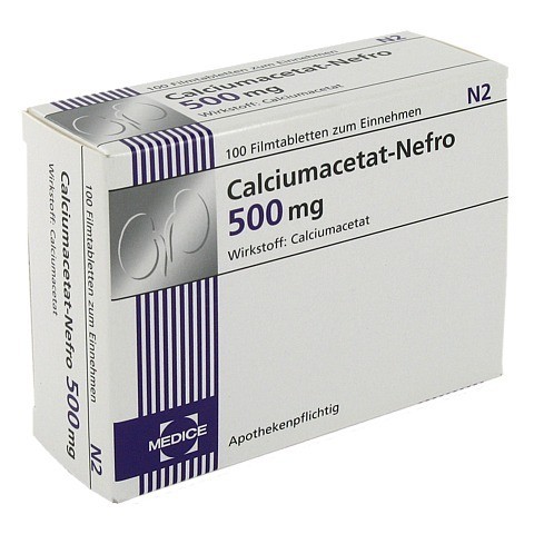 CALCIUMACETAT NEFRO 500 mg Filmtabletten 100 Stck N2