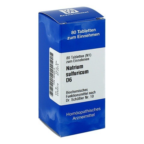 BIOCHEMIE 10 Natrium sulfuricum D 6 Tabletten 80 Stck N1