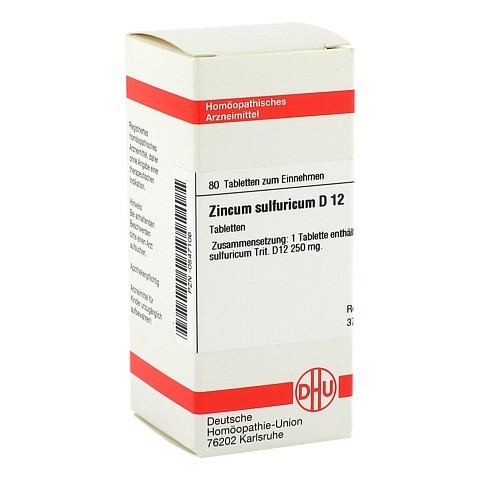 ZINCUM SULFURICUM D 12 Tabletten 80 Stck N1