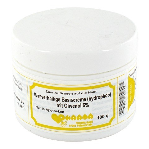 WASSERHALTIGE Basiscreme hydrophob m.5% Olivenl 100 Gramm