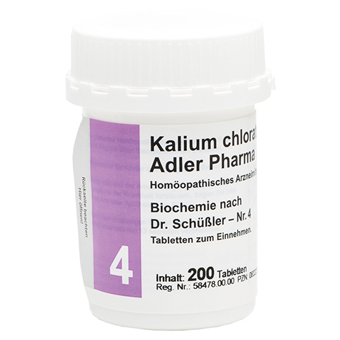 BIOCHEMIE Adler 4 Kalium chloratum D 6 Tabletten 200 Stück