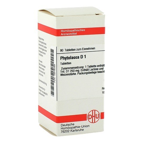 PHYTOLACCA D 1 Tabletten 80 Stück N1