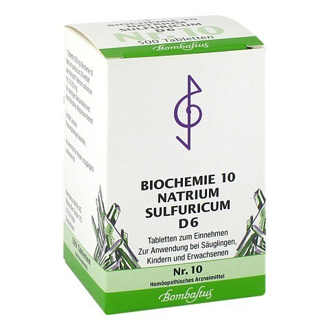 BIOCHEMIE 10 Natrium sulfuricum D 6 Tabletten 500 Stck N3