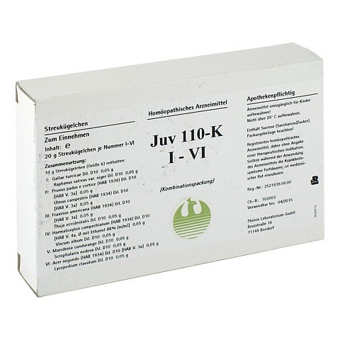 JUV 110 K I-VI Globuli 6x20 Gramm