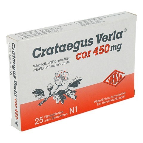 CRATAEGUS VERLA Cor 450 mg Filmtabletten 25 Stck N1