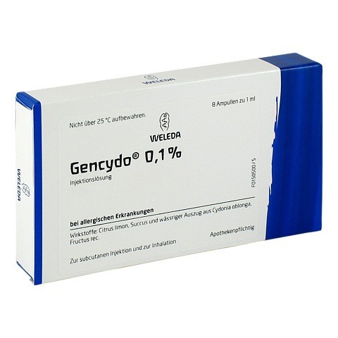 GENCYDO 0,1% Injektionslösung 8 Stück N1