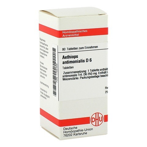 AETHIOPS ANTIMONIALIS D 6 Tabletten 80 Stck N1