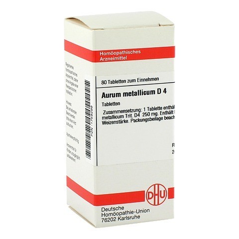 AURUM METALLICUM D 4 Tabletten 80 Stück N1