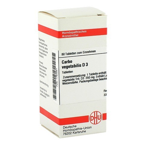 CARBO VEGETABILIS D 3 Tabletten 80 Stck N1