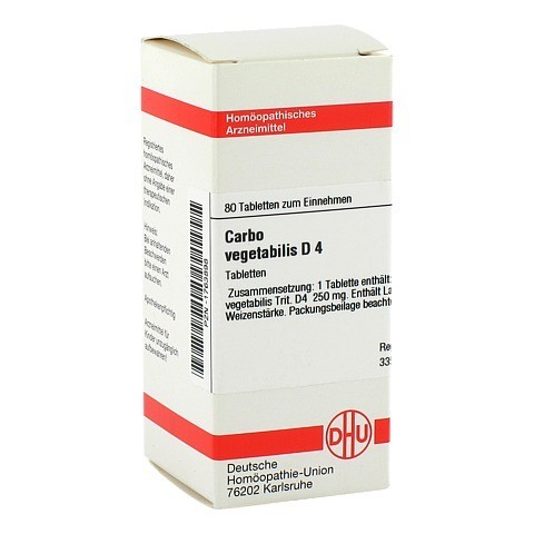 CARBO VEGETABILIS D 4 Tabletten 80 Stck N1