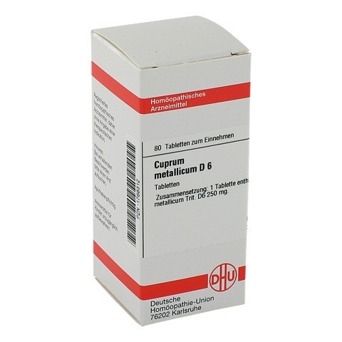 CUPRUM METALLICUM D 6 Tabletten 80 Stck N1