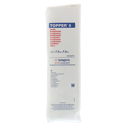 TOPPER 8 Kompr.7,5x7,5 cm unsteril 200 Stück