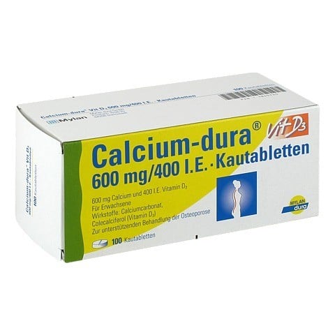 Calcium-dura Vit D3 600mg/400 I.E. 100 Stck