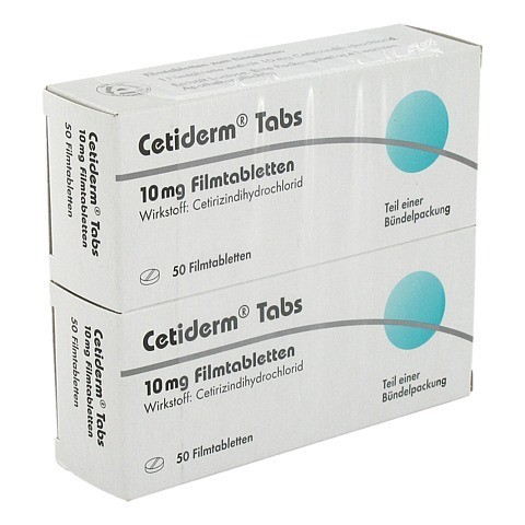CETIDERM Tabs 10 mg Filmtabletten 2x50 Stck N3