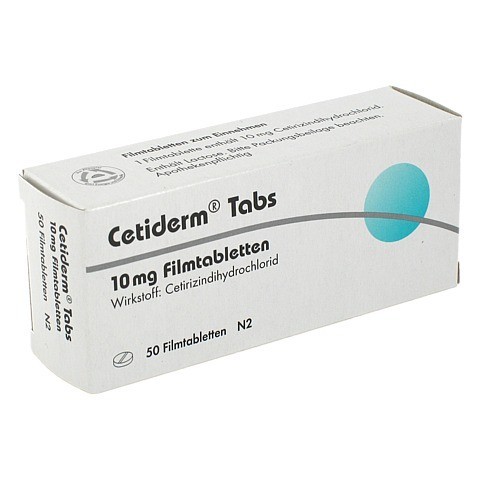 CETIDERM Tabs 10 mg Filmtabletten 50 Stck N2