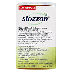 Stozzon Chlorophyll-Dragees gegen Mund- und Körpergeruch 200 Stück - Linke Seite