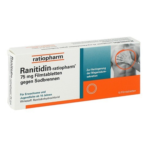 RANITIDIN-ratiopharm 75 mg Filmtabletten 10 Stck