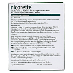 Nicorette Inhaler 15mg 20 Stück - Rückseite