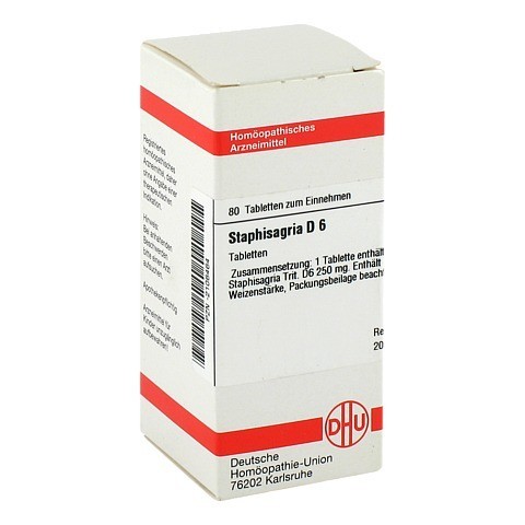 STAPHISAGRIA D 6 Tabletten 80 Stck N1