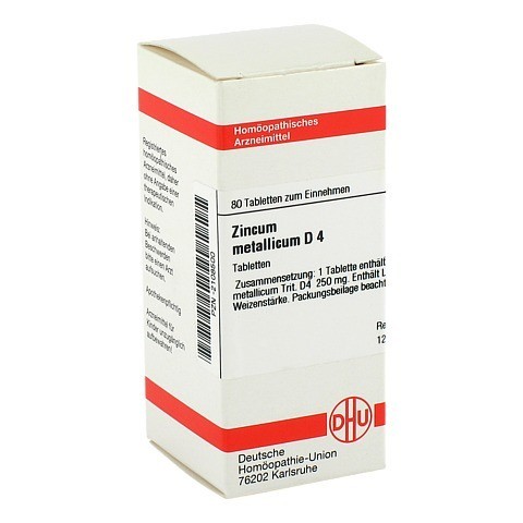 ZINCUM METALLICUM D 4 Tabletten 80 Stck N1
