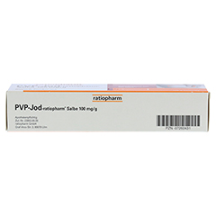 PVP-Jod-ratiopharm 100 Gramm N2 - Oberseite