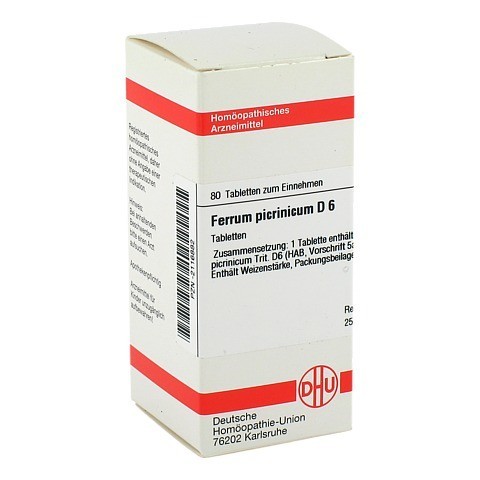 FERRUM PICRINICUM D 6 Tabletten 80 Stck N1