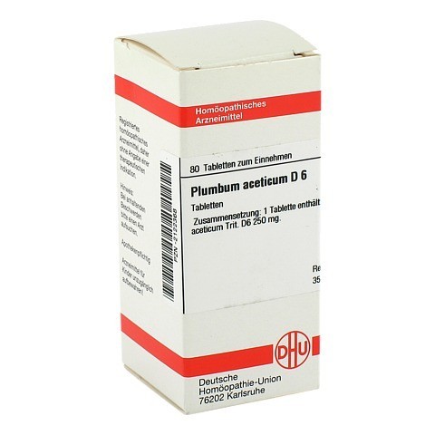 PLUMBUM ACETICUM D 6 Tabletten 80 Stck N1